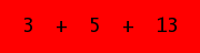 enter the sum of these 3 numbers